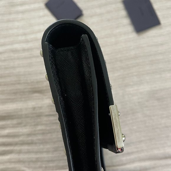 Prada Saffiano Black Leather Oversized Cluch 2VF008 - Picture 10 of 15